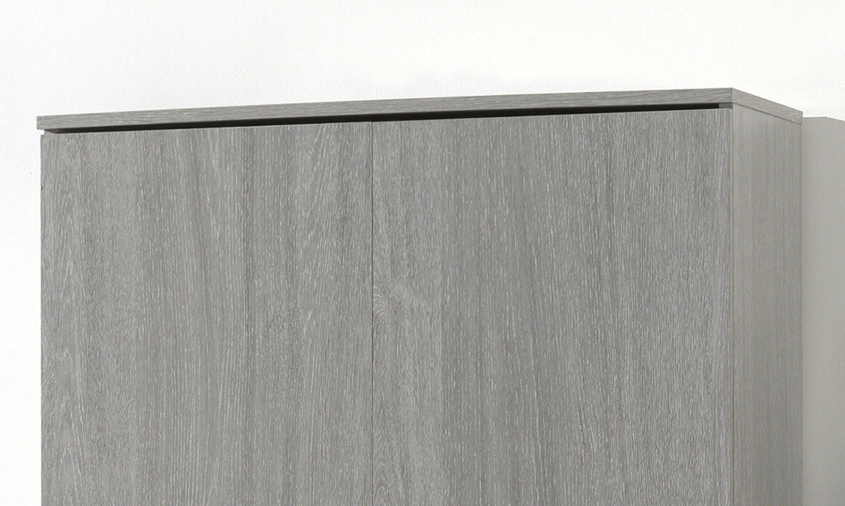 Armoire de rangement Ray – Chêne gris, 2 portes – 80 × 180 cm – vue 3