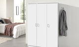 Armoire de rangement Ray – Blanc, 3 portes – 120 × 180 cm – vue 2