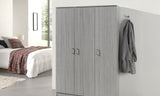 Armoire de rangement Ray – Chêne gris, 3 portes – 120 × 180 cm – vue 2