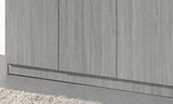 Armoire de rangement Ray – Chêne gris, 3 portes – 120 × 180 cm – vue 5