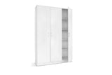 Armoire de rangement Ray – Blanc, 3 portes – 120 × 180 cm – vue principale