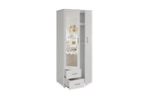 Armoire Marc – Blanc, 2 portes – 80 × 185 cm – vue 4