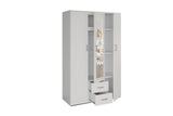 Armoire Marc – Blanc, 3 portes – 120 × 185 cm – vue 4
