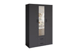Armoire Marc – Gris foncé, 3 portes – 120 × 185 cm – vue principale