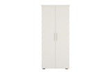 Armoire Mike – Blanc, 2 portes – 80 × 183 cm – vue principale