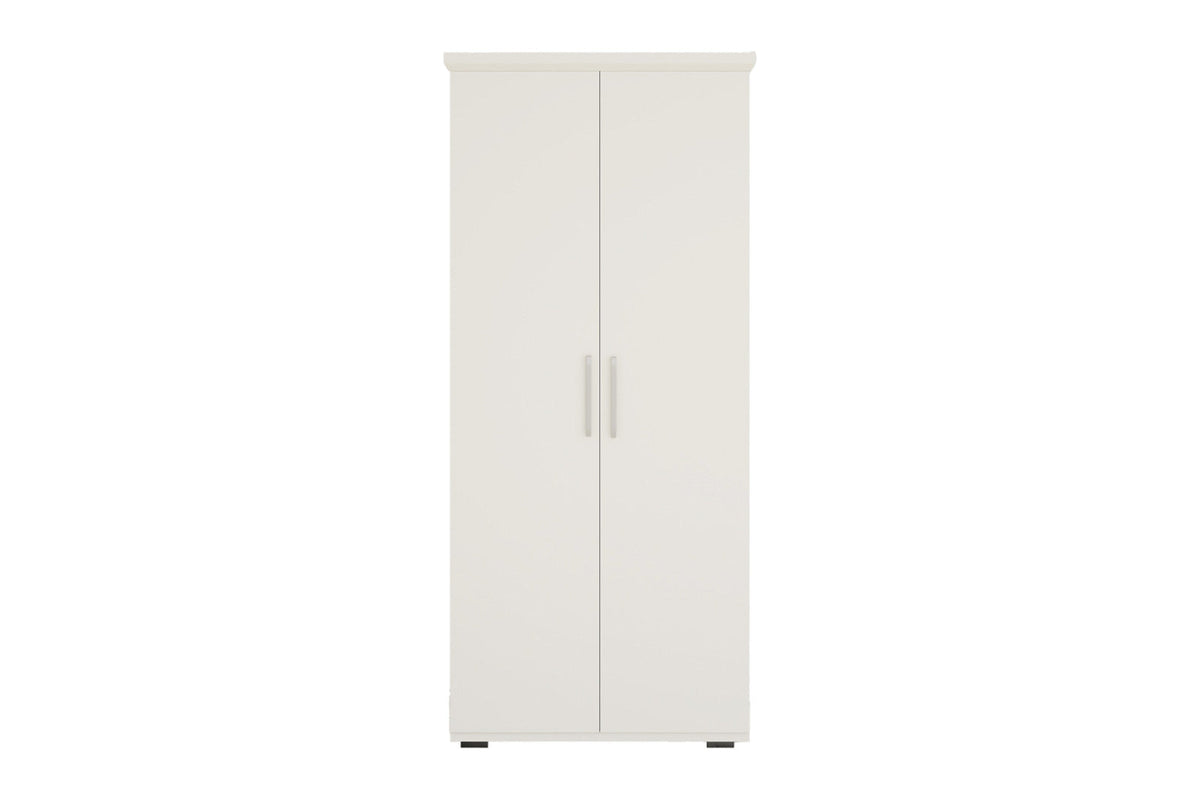 Armoire Mike – Blanc, 2 portes – 80 × 183 cm – vue principale