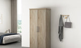Armoire Mike – Sonoma, 2 portes – 80 × 183 cm – vue 2