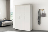 Armoire Mike – Blanc, 3 portes – 120 × 183 cm – vue 2