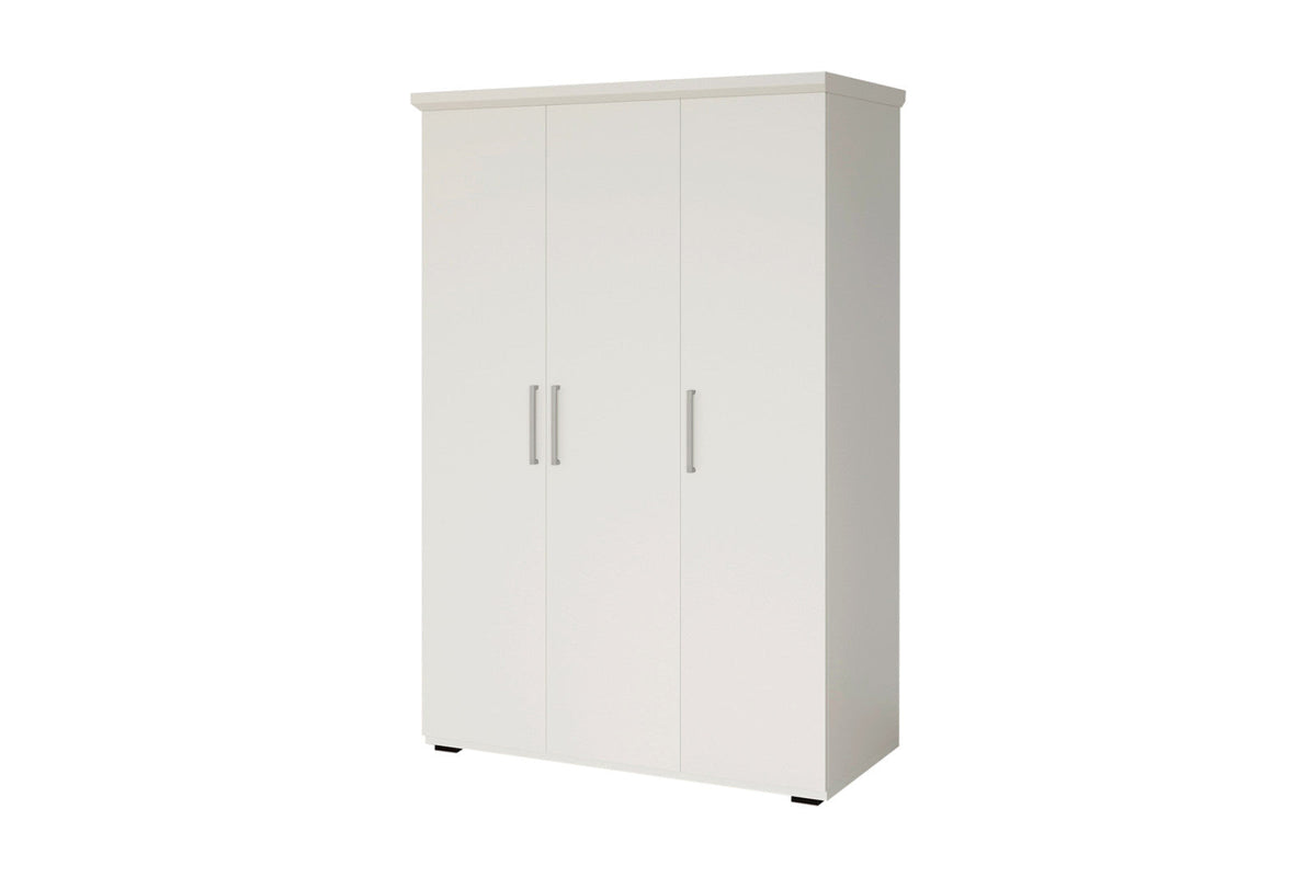 Armoire Mike – Blanc, 3 portes – 120 × 183 cm – vue 3
