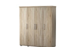 Armoire Mike – Sonoma, 4 portes – 160 × 183 cm – vue 3