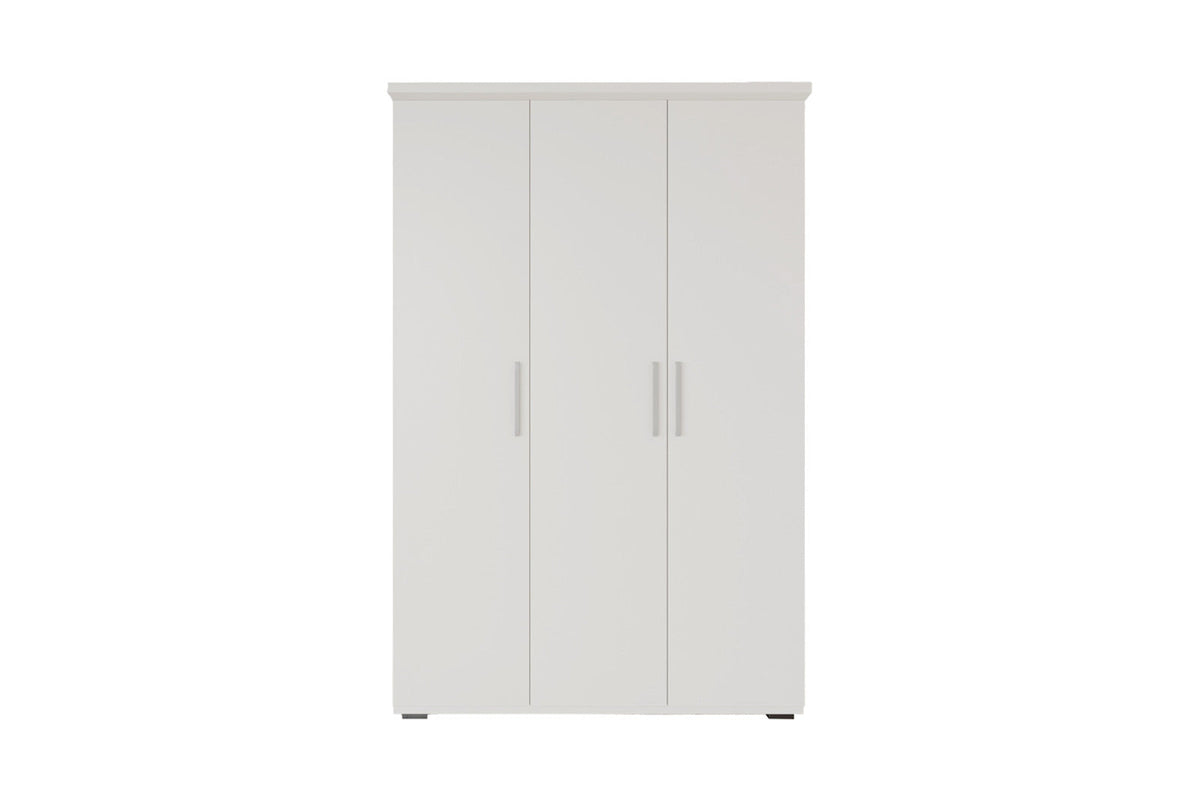 Armoire Mike – Blanc, 3 portes – 120 × 183 cm – vue principale