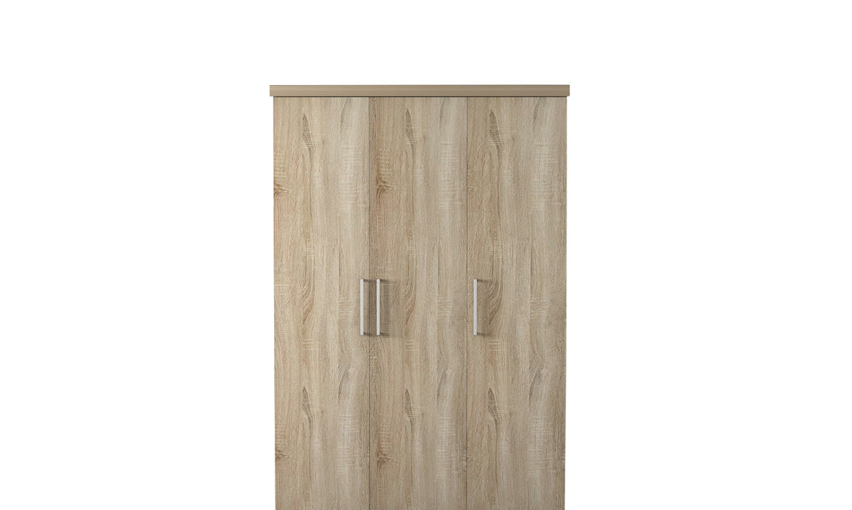 Armoire Mike – Sonoma, 3 portes – 120 × 183 cm – vue principale