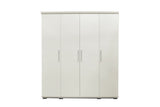 Armoire Mike – Blanc, 4 portes – 160 × 183 cm – vue principale
