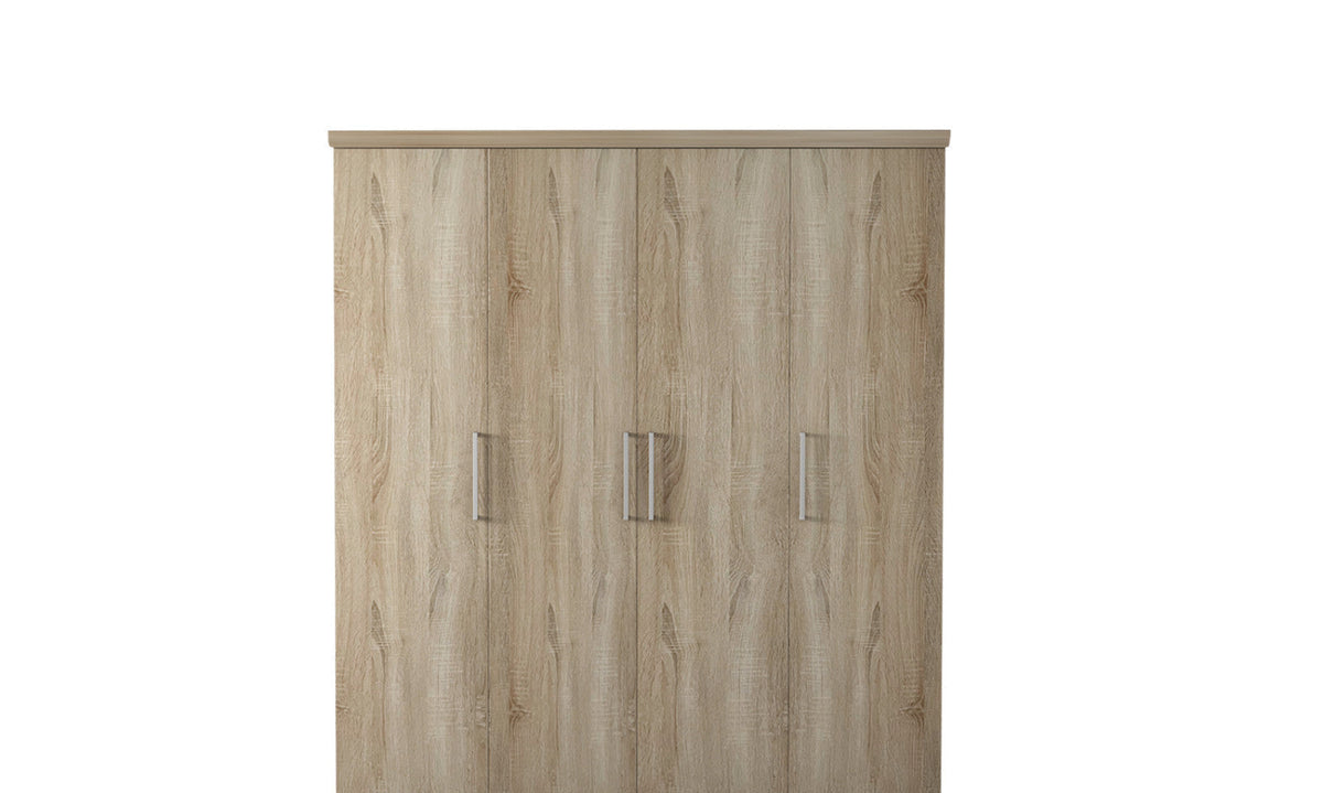 Armoire Mike – Sonoma, 4 portes – 160 × 183 cm – vue principale