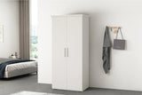 Armoire Mike – Blanc, 2 portes – 80 × 183 cm – vue 2