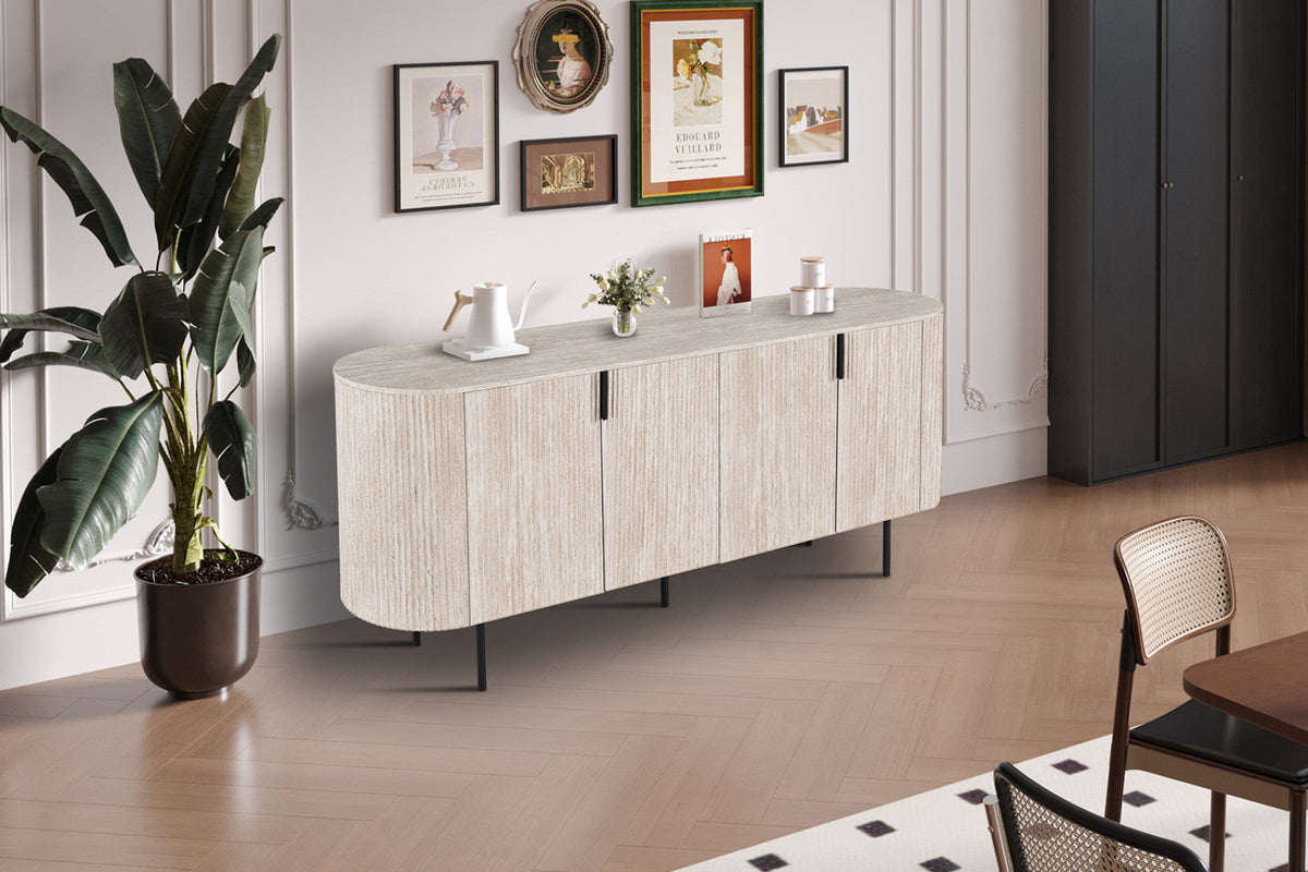 Bahut Lagos – Travertin beige – vue 3