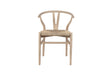 Chaise Bart – bois d'orme avec assisse tissé monté