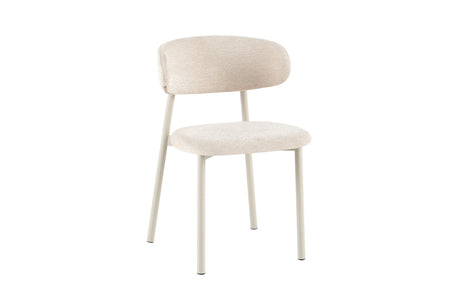 Chaise Coco – gris, tissu beige