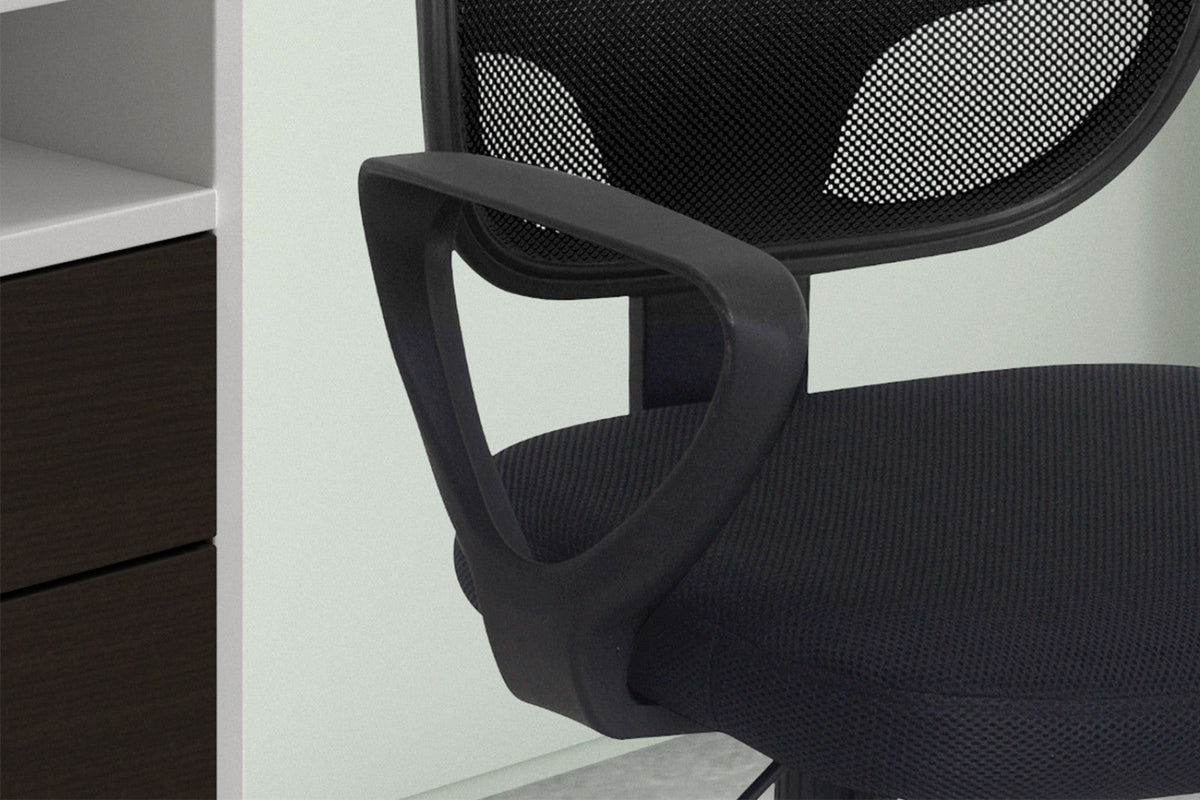 Chaise de bureau Hippa – Noir – vue 3