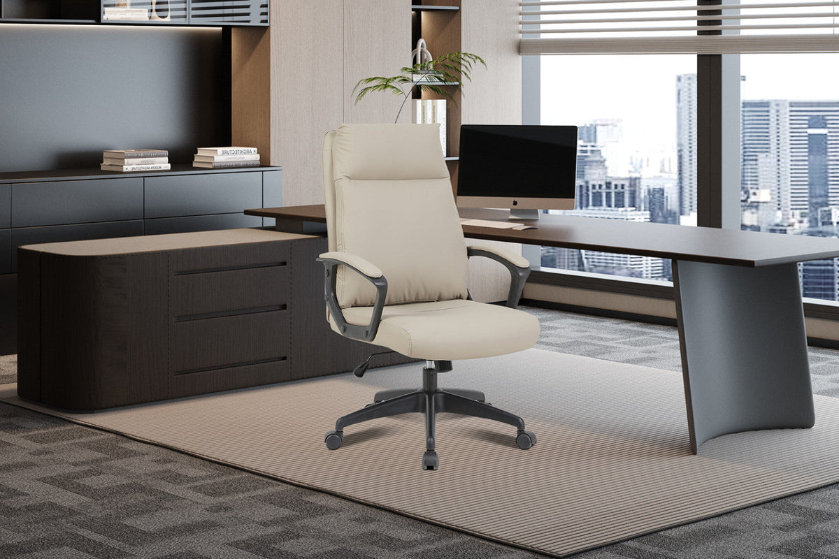 Chaise de bureau Samuel – Beige – vue 3