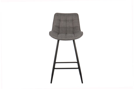 Chaise de comptoir Ariba – tissu gris