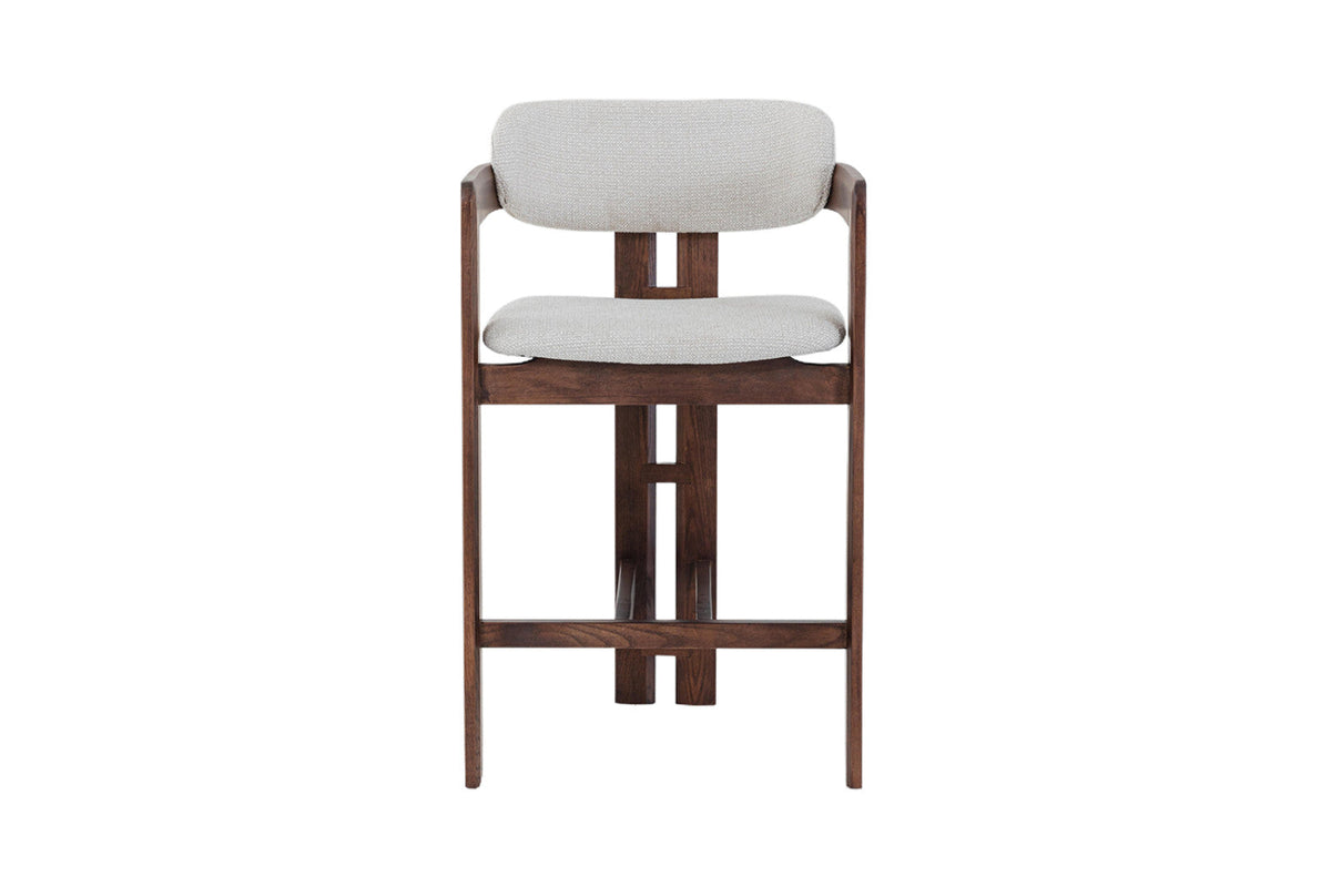 Chaise de comptoir Camille – Frêne noyer – vue principale