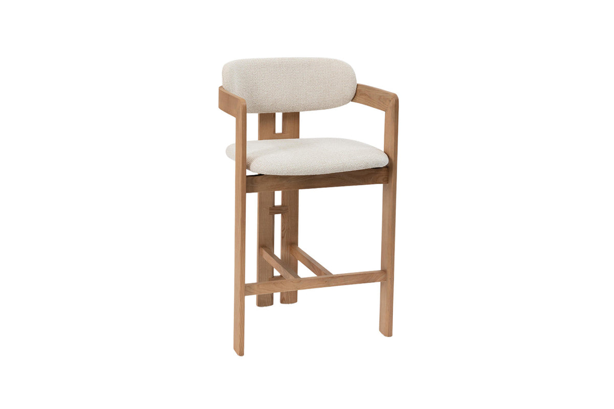 Chaise de comptoir Camille – Frêne naturel – vue 5