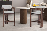 Chaise de comptoir Camille – Frêne noyer – vue 2