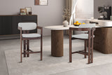 Chaise de comptoir Camille – Frêne noyer – vue 4