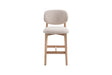 Chaise de comptoir Carmen – Chêne naturel, tissu beige – vue principale