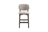 Chaise de comptoir Carmen – Chêne fumé, tissu sable – vue principale