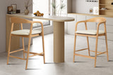 Chaise de comptoir Claire – Frêne naturel – vue 2