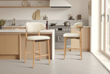 Chaise de comptoir Clara – Frêne naturel – vue 4