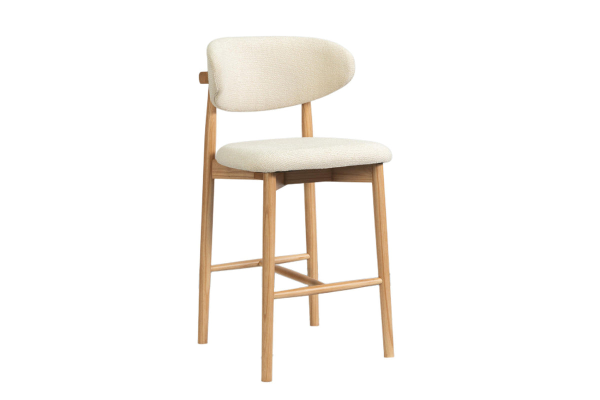 Chaise de comptoir Clara – Frêne naturel – vue 5