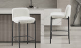Chaise de comptoir Ella – blanc