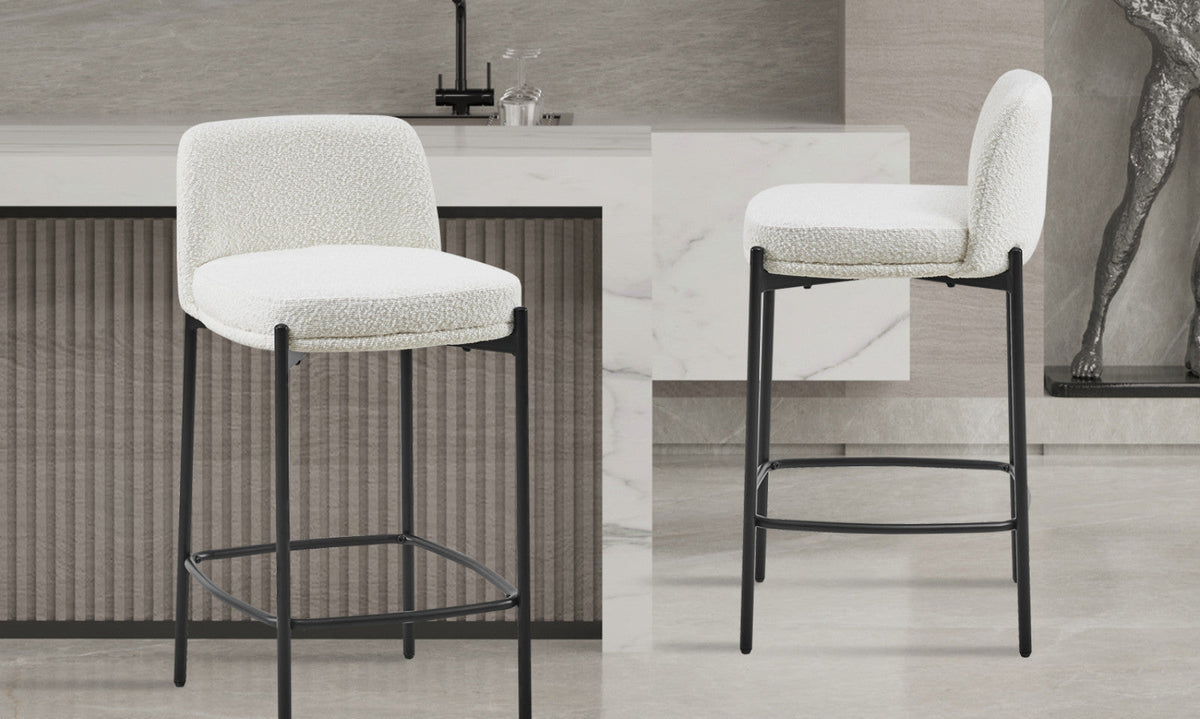 Chaise de comptoir Ella – blanc
