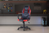 Chaise de jeu Tiger – en noir/rouge/gris