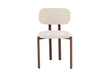 Chaise Jade – noyer, tissu beige