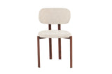 Chaise Jade – noyer, tissu beige