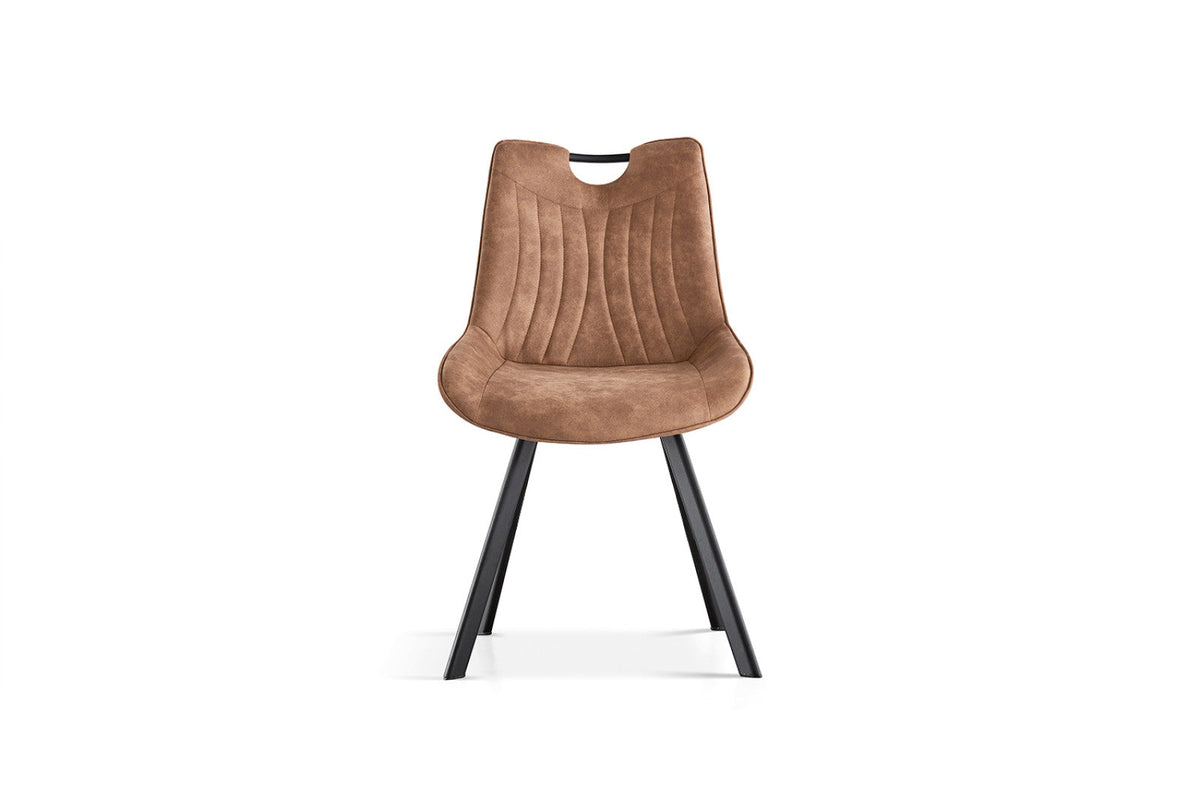 Chaise Pablo – micro fibre brun foncé