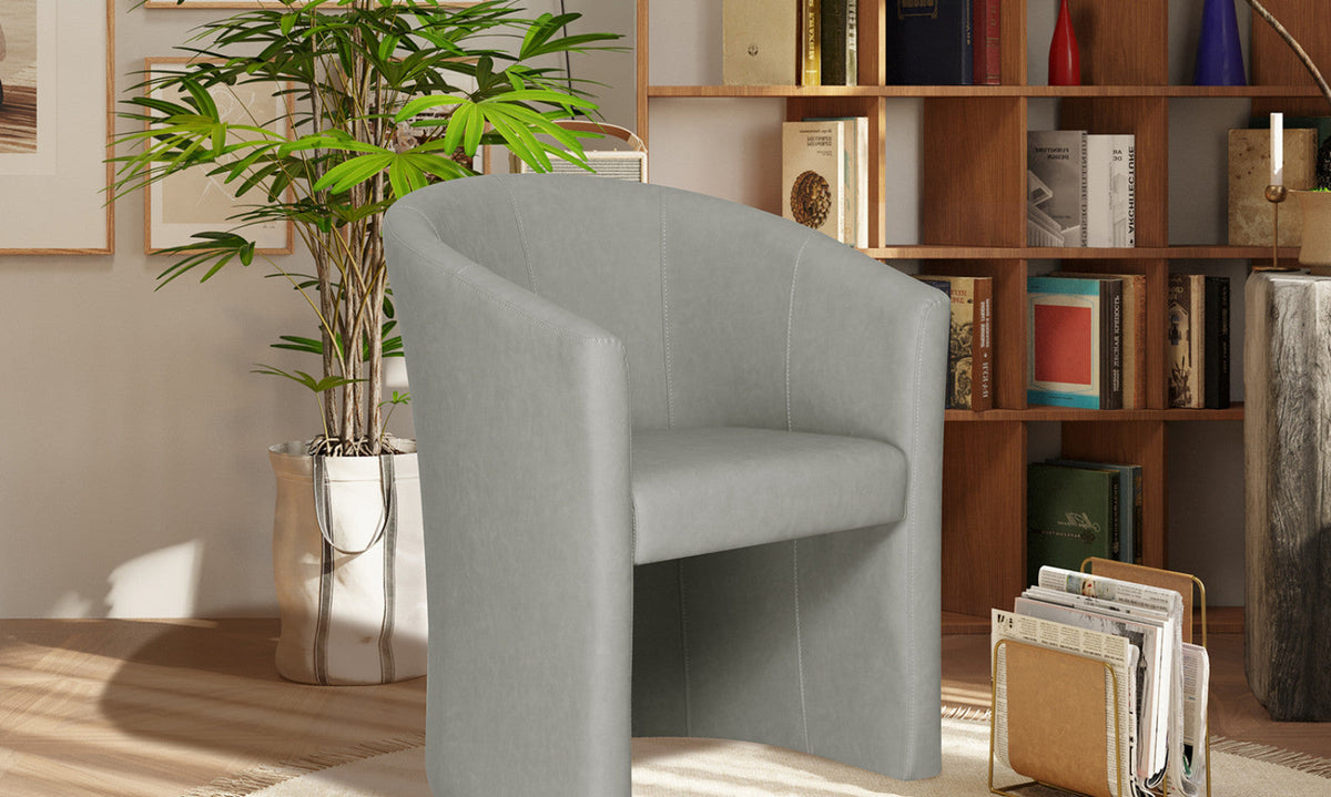 Fauteuil Charlie – Gris clair vintage – vue 2
