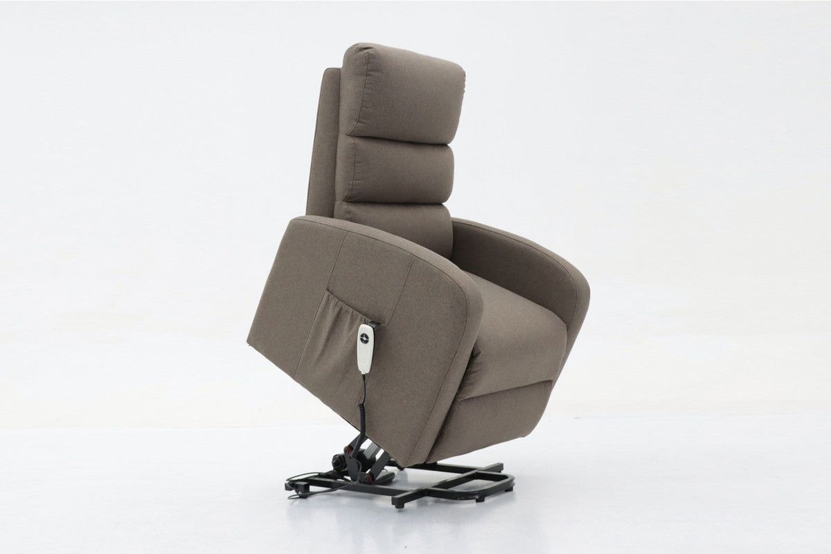 Fauteuil releveur electrique Bruges – tissu taupe