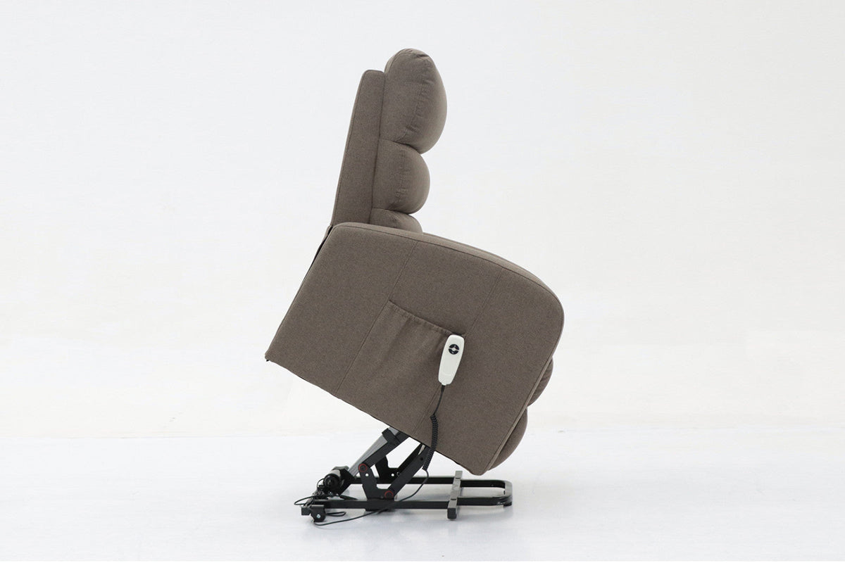 Fauteuil releveur electrique Bruges – tissu taupe