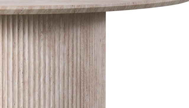 Table 'Lagos' 120 cm Ronde Décor Travertin Beige - 51835_3