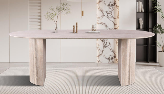 Table 'Lagos' 220 cm Ovale Décor Travertin Beige - 51823_3