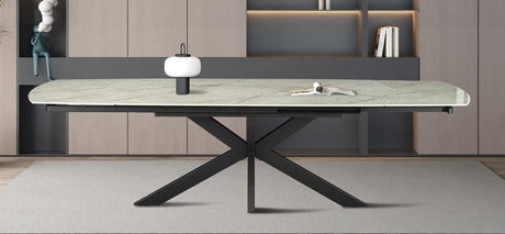 Table extensible 'Ares' 160-240 cm Ovale Danoise Brillant Pierre Beige - 51940_6