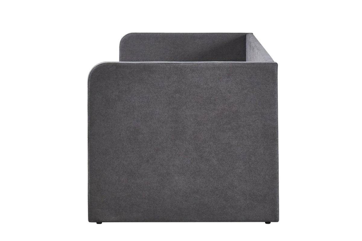Lit Parma – avec sommier tissues gris – 90x200 cm