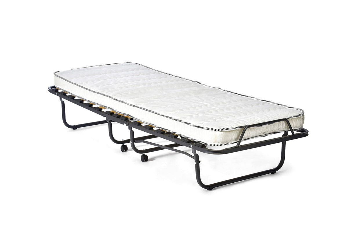 Lit pliable Bruxelles – métal noir – 90x200 cm