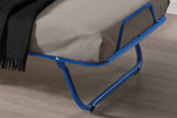 Lit pliable Safari – métal bleu – 80x190 cm