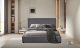 Lit Roma – Tissu gris, 160 × 200 cm – vue 3
